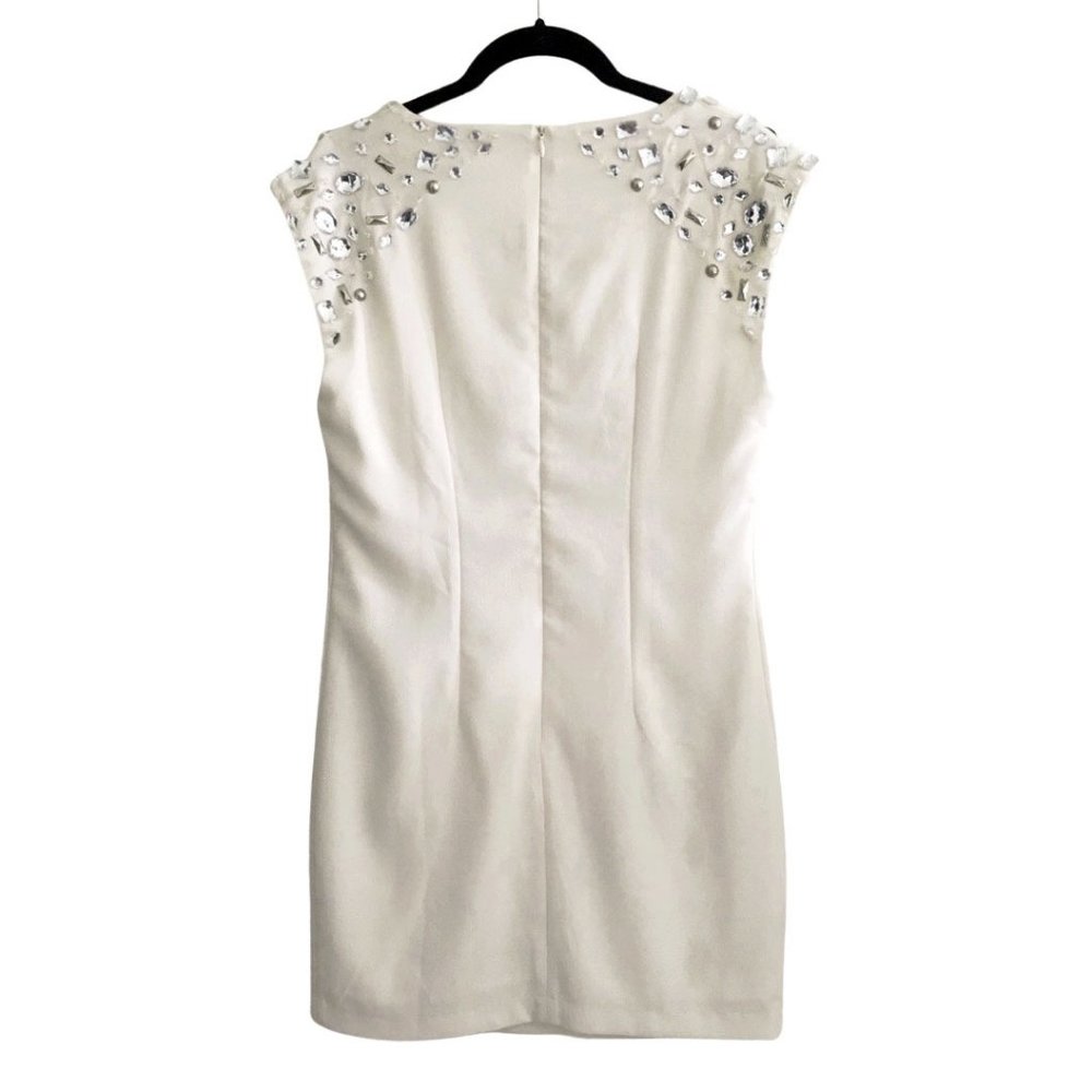 Jewel & Stud Accented Shoulder Short Sleeve Dress - Picture 2 of 4